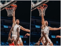 POTEZ KAO SA NBA PARKETA: Kenan Kamenjaš zakucao preko krilnog igrača 'Crvene zvezde'