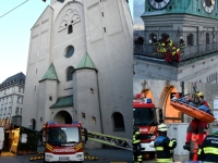 NEOBIČNA INTERVENCIJA VATROGASACA: Žena zapela na crkvenom tornju, morala je biti spašena u ovoj poziciji (FOTO)