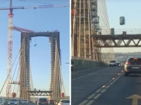 NEVJEROVATNO: Prijenosni WC pao s mosta na cestu, slučajni vozač sve snimio (VIDEO)