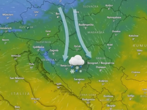 BH. METEO OBJAVIO: Od večeras kreće snijeg i pad temperature