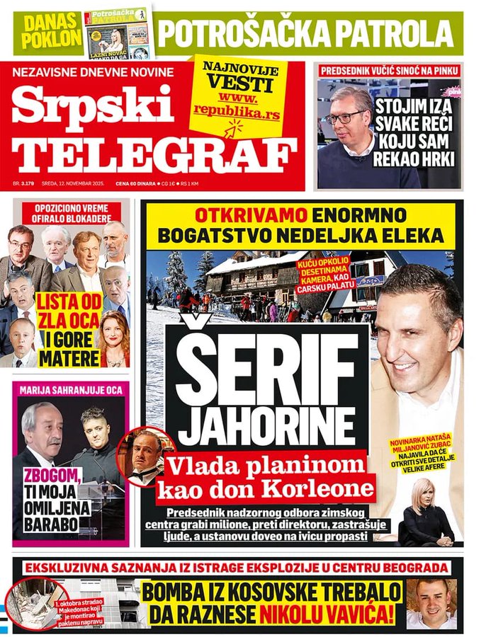 'Pušten si niz vodu...': Nedeljko Elek završio na naslovnici Vučićevog medija, obećava osvetu