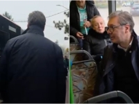 VUČIĆ JOŠ UVIJEK NIJE PROŠETAO ULICAMA NIŠA: Grad 'razgledao' iz gotovo praznog autobusa (VIDEO)