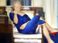 U EPSTEINOVIM DOSJEIMA I PORTRET BILLA CLINTONA U PLAVOJ HALJINI I CRVENIM ŠTIKLAMA: 'Odakle moja školska zadaća u domu pedofila!?'