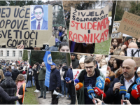 'SB' NA LICU MJESTA: Studenti pred Vladom KS - 'Plin na max, odgovornost na minimum' (FOTO)