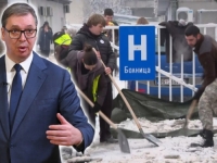 VUČIĆ PRIJETI SVJETSKIM SILAMA, A STUDENTI ČISTE SNIJEG: Režim jak na riječima, slab na trotoarima