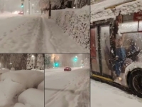 DOBRINJA ZAMETENA SNIJEGOM, VOZAČI AUTOBUSA NEZADOVOLJNI: 'Saobraćajnice nisu očišćene, bit ćemo prinuđeni obustaviti vožnju' (VIDEO)