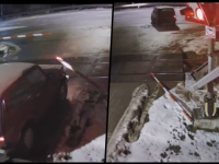 ZA DLAKU IZBJEGAO NESREĆU: Vozilom probio rampu, prošao kroz crveno i umalo izazvao sudar (VIDEO)