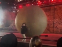 KATASTROFA IZBJEGNUTA ZA DLAKU: Tijelom zaustavio gromadu od 180 kila da spasi publiku (VIDEO)