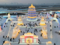 GRAD SE PRETVARA U ZIMSKU BAJKU: Veličanstvene ledene skulpture sjaje u raznim bojama