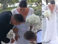 URNEBESNO: Pod vjenčanicu se zavukao nezvani gost, mladenka je vrištala; 'Makni ga...' (VIDEO)