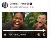 SKANDALOZNI DONALD TRUMP: Objavio video u kojem se Obame prikazuju kao majmuni