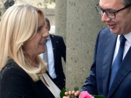 POTRČALA PO NEKI SAVJET: Željka Cvijanović sastala se sa Vučićem večeras u Minhenu