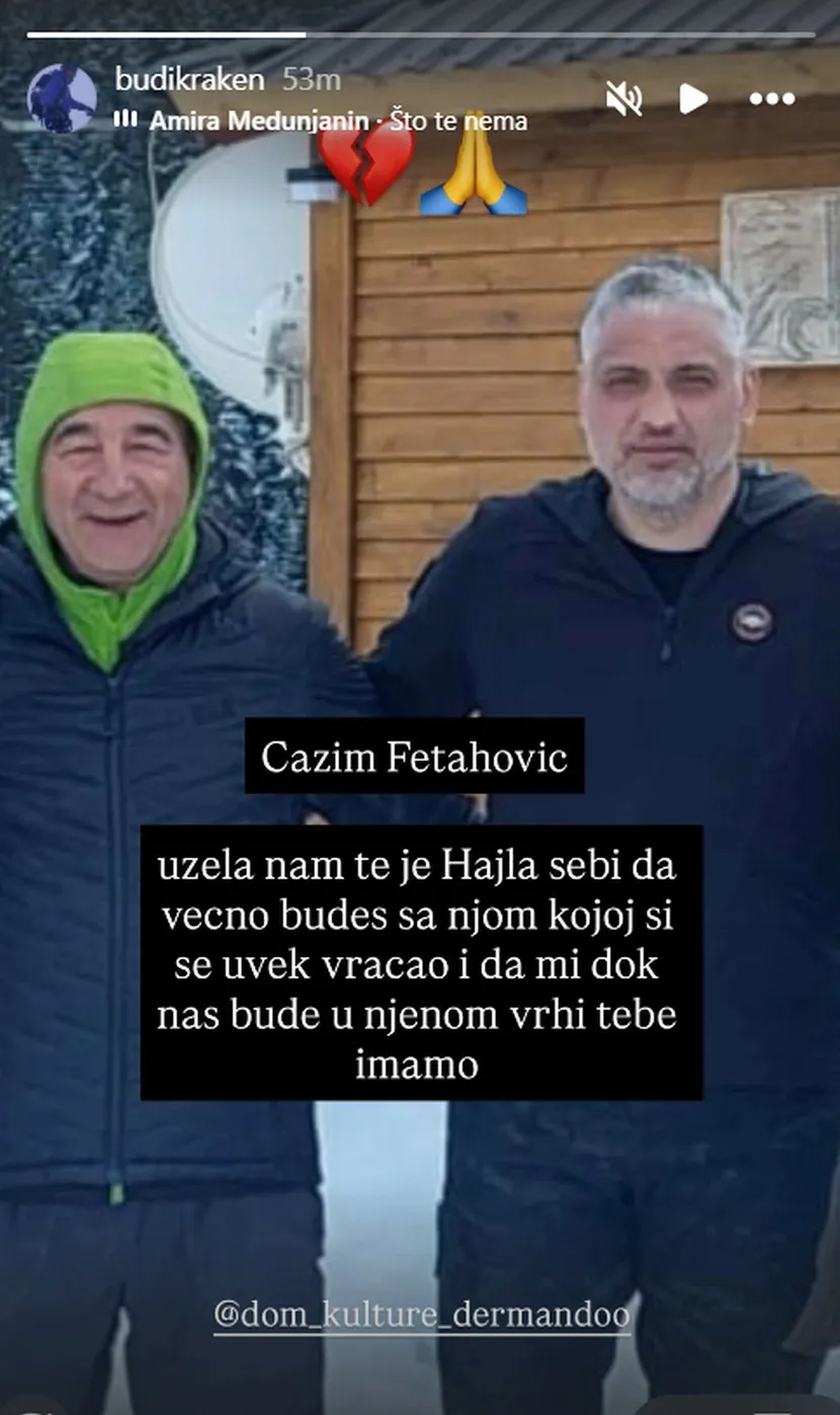 ČEDA SLOMLJEN OD BOLA ZBOG GUBITKA PRIJATELJA ĆAZIMA ČIJE JE TIJELO PRONAĐENO NA PLANINI: Oglasio se potresnim riječima | Slobodna Bosna
