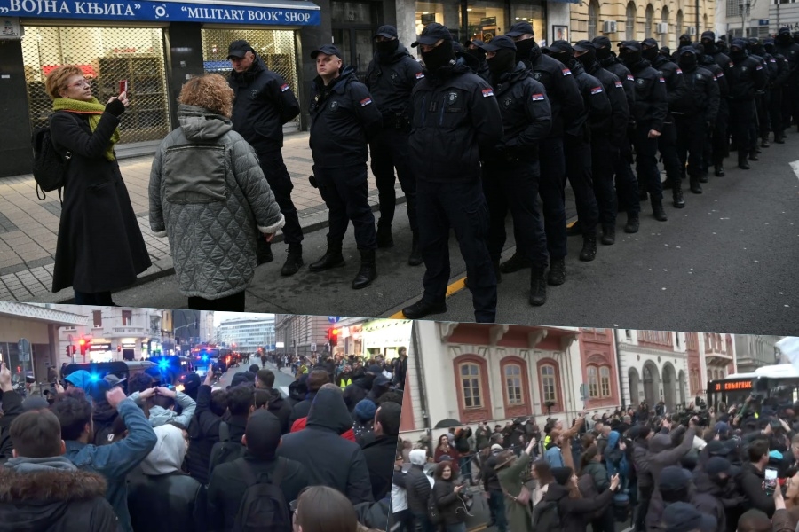 BURNO ISPRED ZGRADE REKTORATA: Zabilježeno više incidenata, policija koristila pendreke