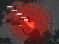 IZRAELSKA VOJSKA OBJAVILA KARTU: Iranski projektili mogu pogoditi Evropu i dijelove Velike Britanije