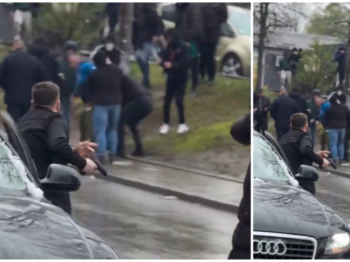 PROCURIO NOVI SNIMAK IZ SRBIJE: Muškarac s pištoljem u ruci izlazi iz automobila