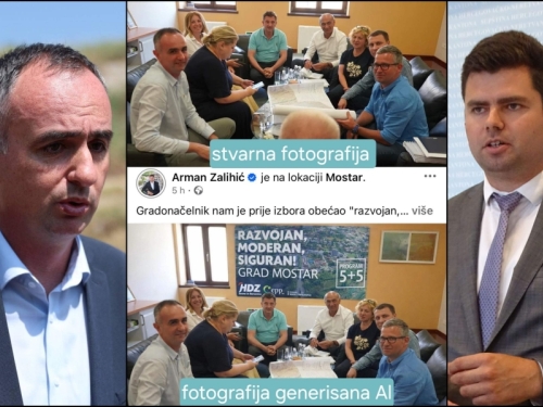 POLITIČKO USIJANJE U MOSTARU: Zalihić montirao fotografiju Rahimiću, ovaj žestoko uzvratio - 'Dok ti mijenjaš stranačke dresove, ja radim!'