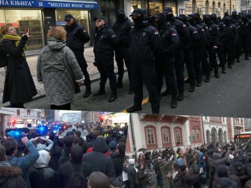 BURNO ISPRED ZGRADE REKTORATA: Zabilježeno više incidenata, policija koristila pendreke