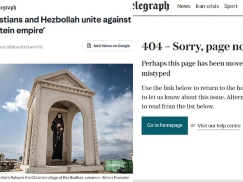 VIŠE VJERUJU NJIMA NEGO PAPI: Kršćani i Hezbolah ujedinjeni protiv Epsteinovog carstva