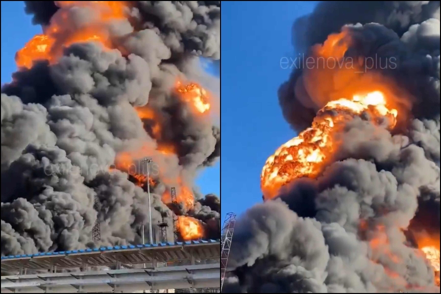 PLAMEN GUTA NAFTNA POSTROJENJA: Ukrajinski dronovi pogodili srce ruske industrije (VIDEO)