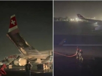 DRAMA NA PISTI: Avion švicarske kompanije se zapalio, putnici evakuisani (VIDEO)