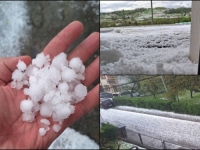 NEVRIJEME JE STIGLO IZNENADA: Oluja pogodila još jedan bh. grad, led sve uništio... (FOTO, VIDEO)