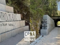 NOVE PROVOKACIJE: Biciklistička staza Sarajevo–Pale išarana uvredljivim grafitima