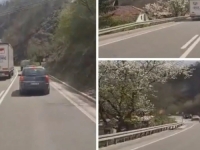 KAMION PRETICAO PREKO PUNE LINIJE: izbjegnuta tragedija u posljednjoj sekundi (VIDEO)