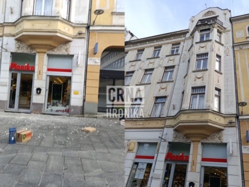 SARAJEVSKI RULET U CENTRU GRADA: Ponovo se obrušio ogroman komad fasade