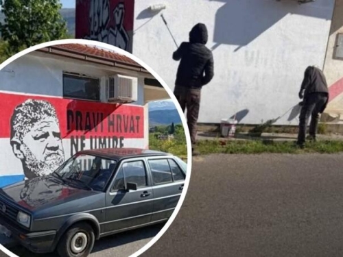 NAKON VIŠEDNEVNE DRAME: Uklonjen mural Slobodanu Praljku u Mostaru