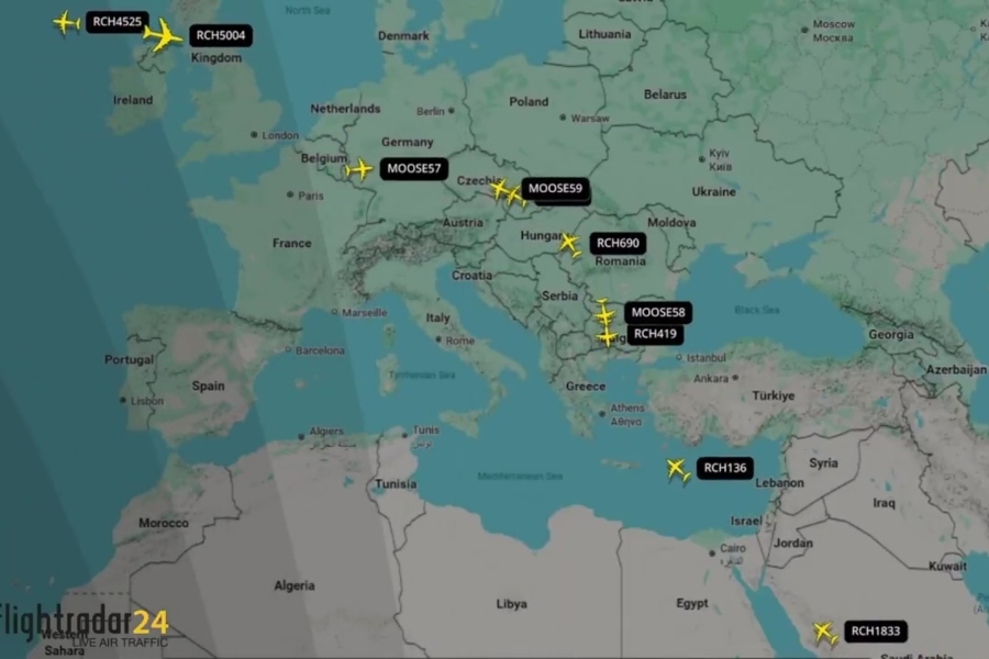 PRIMIRJE NA PAPIRU, VAZDUSNI MOST I DALJE AKTIVAN: Više od 1.000 vojnih letova američke vojske registrovano prema Bliskom istoku