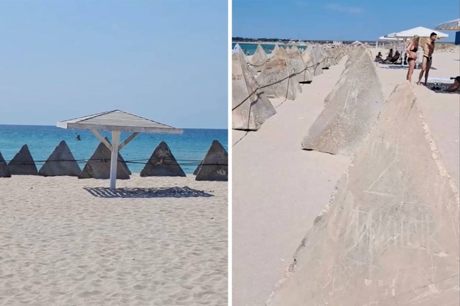 BIVŠI 'MALDIVI' PRETVORENI U VOJNI PAKAO: Ovako izgleda plaža na Krimu (FOTO,VIDEO)