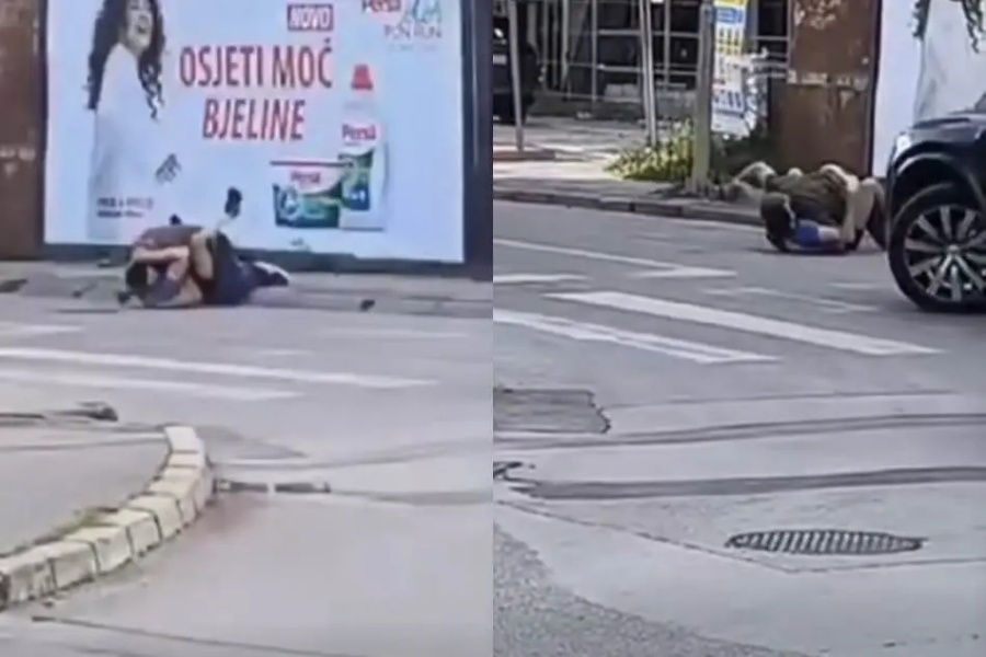 NESVAKIDAŠNJI PRIZORI IZ BH. GRADA: Dva muškarca se tukla nasred ulice (VIDEO)
