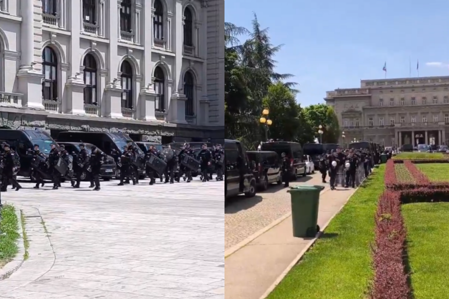 'REDOVNO' STANJE: Policija pod punom opremom blokirala 'Ćacilend', građanima zabranjen ulazak (VIDEO)