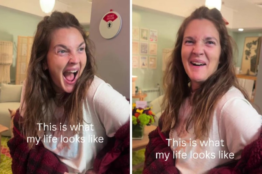 DREW BARRYMORE POKAZALA BORE: 'Ovako izgleda moje lice' (VIDEO)