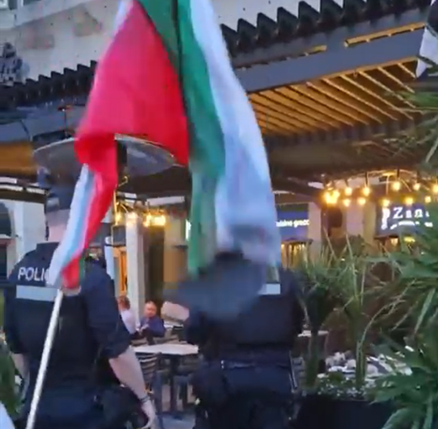 SKANDALOZAN NAPAD NA ULICI: Muškarac šmrkom za vodu tjerao propalestinske demonstrante, policija spriječila opšti haos! (VIDEO)