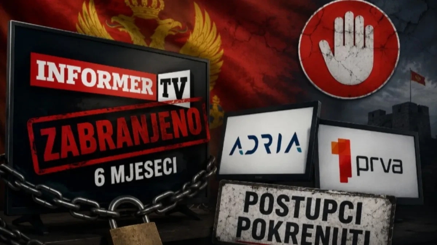 UDAR NA VUČIĆEVE MEDIJSKE BUSTERE U CRNOJ GORI: Informer TV zabranjen na šest mjeseci, pokrenuti postupci protiv Adrie i Prve zbog...