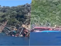 DRAMATIČNE SNIMKE: Potonuo ogroman turistički brod, 148 putnika skakalo u more kako bi spasili živote (FOTO,VIDEO)