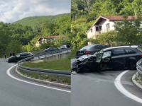 STRAVIČNI PRIZORI S MAGISTRALNE CESTE M-17: Automobil potpuno smrskan, saobraćaj se odvija jednom trakom (VIDEO)