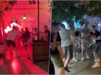 HAOS U BUDIMPEŠTI: Krvavi sukobi navijača Arsenala i PSG-a, lete baklje i sijevaju šake! (VIDEO)