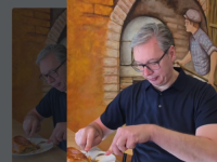 U KINI SE NIJE NAJEO: Vučić svratio na burek i čašicu razgovora (VIDEO)