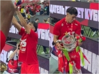 ŠAMPIONSKI PEH: Spartak slavio titulu, a onda im se pehar raspao u komade (VIDEO)
