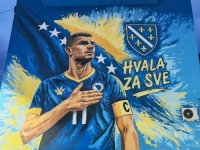 RAZGLEDNICA ZA SVJETSKO PRVENSTVO: Mural Edina Džeke privlači pažnju