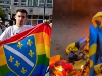 PROCURIO SNIMAK INCIDENTA U SARAJEVU: Zastava s ljiljanima u duginim bojama zapaljena...