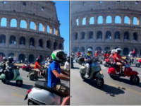 'LA DOLCE VITA' NA DVA TOČKA: Hiljade zaljubljenika u 'Vespu' preplavile ulice Rima (VIDEO)