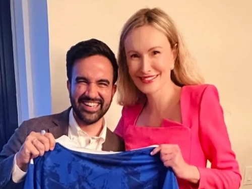 SUSRET U NEW YORKU: Amra Šabić El-Rayess uručila dres Edina Džeke gradonačelniku Zohranu Mamdaniju