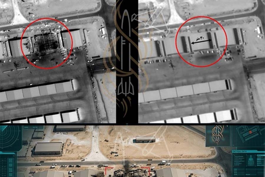 DIREKTAN POGODAK: Najnoviji satelitski snimci američke zračne baze potvrdili su katastrofalne posljedice žestokog iranskog raketnog napada...