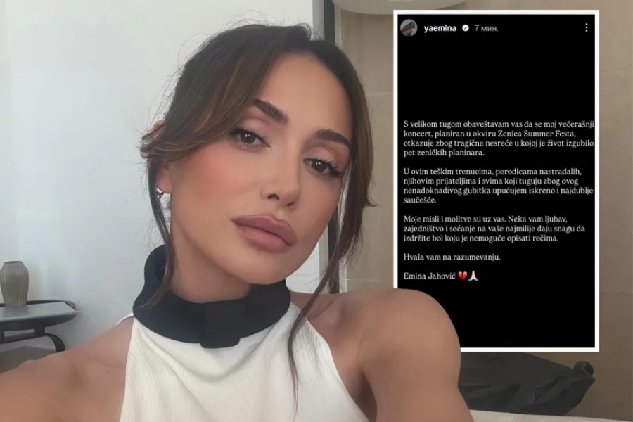 EMINA JAHOVIĆ OTKAZALA KONCERT U ZENICI ZBOG SMRTI 5 PLANINARA IZ BiH: Poslala bolnu poruku