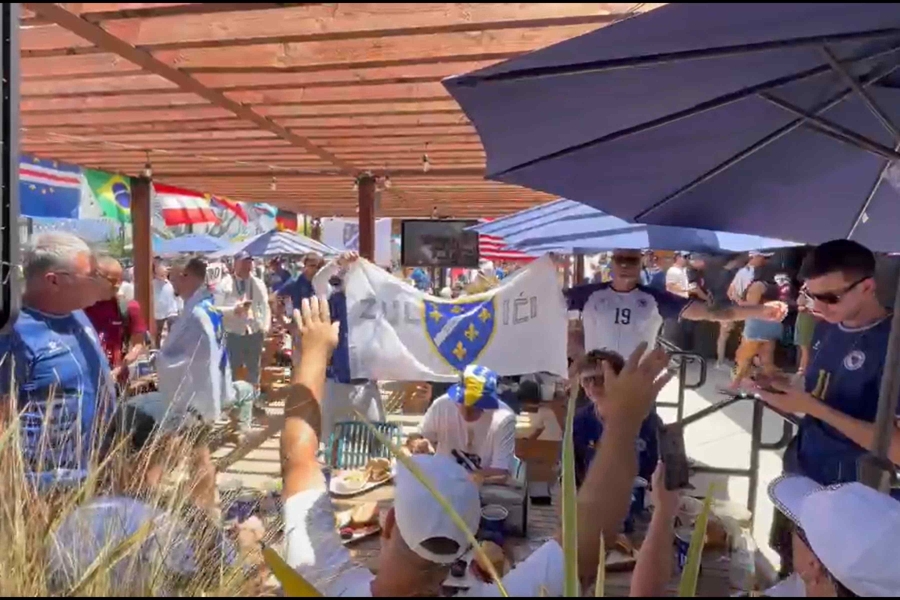 STIŽU NEVJEROVATNI SNIMCI IZ KALIFORNIJE, ZAIGRALO SE I KOLO: Emocije, suze i pjesme navijača BiH uoči utakmice, zapjevala se i legendarna pjesma Safeta Isovića... (VIDEO)