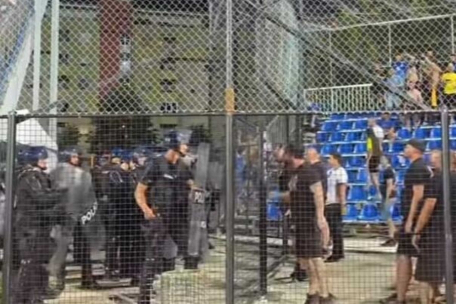LETJELE FLAŠE I STOLICE: Pogledajte žestok sukob bugarskih huligana sa MUP-om RS (VIDEO)